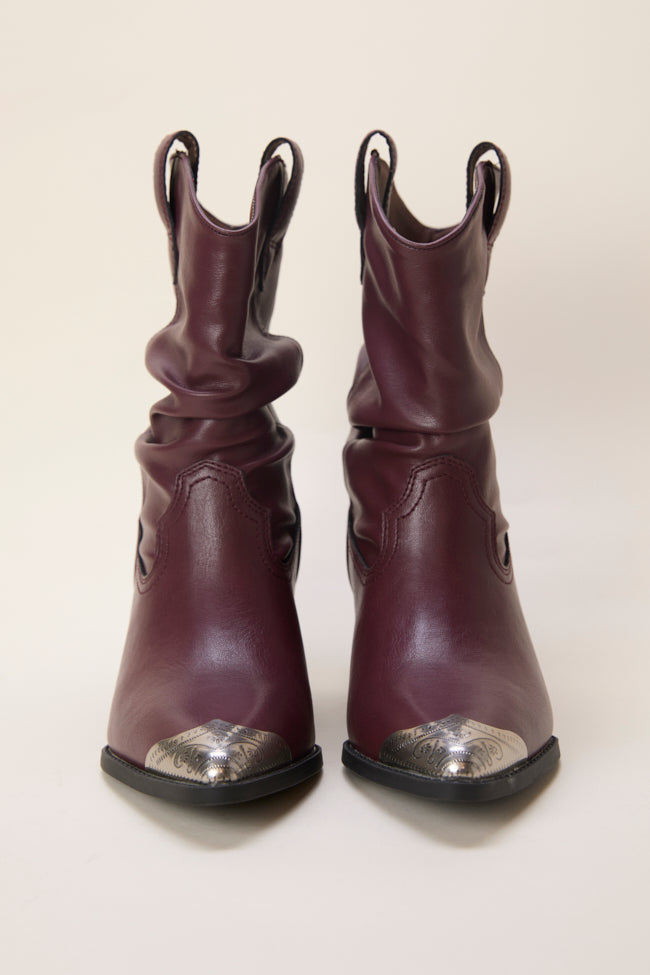 Heather Claret Slouch Boots FINAL SALE