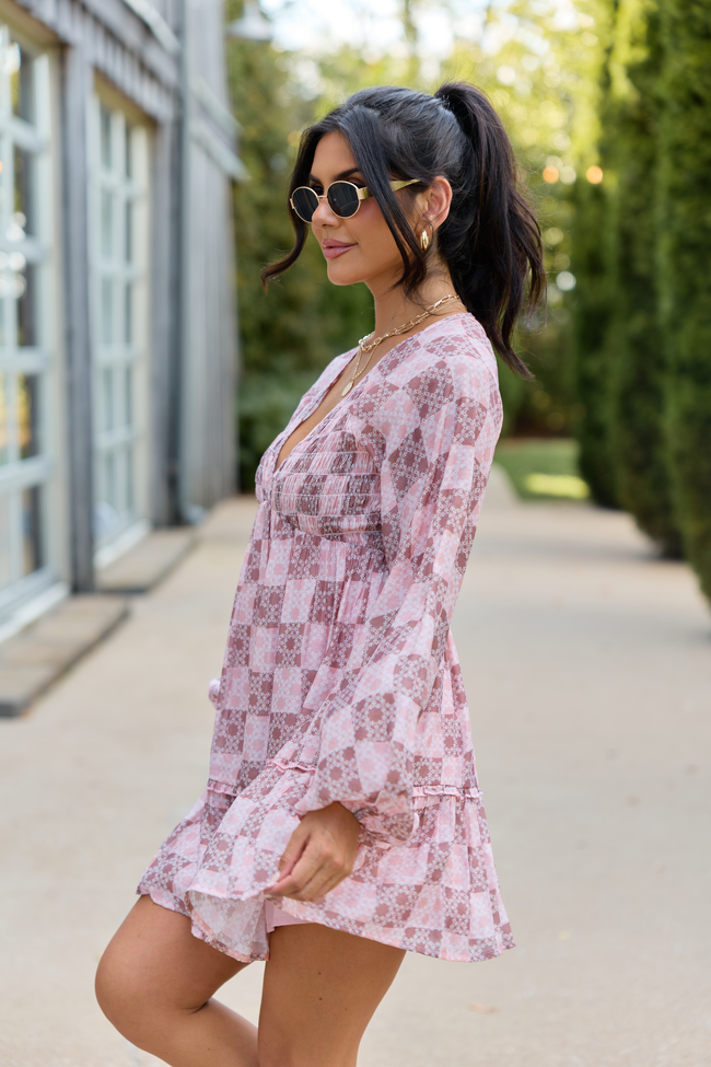 Here We Are Patchwork Mini Dress