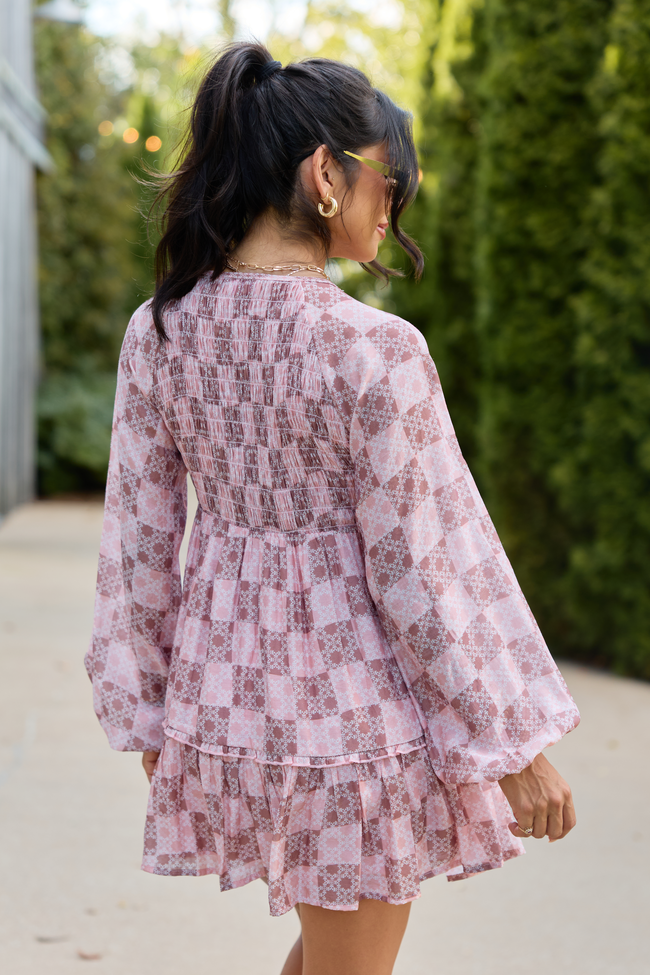 Here We Are Patchwork Mini Dress