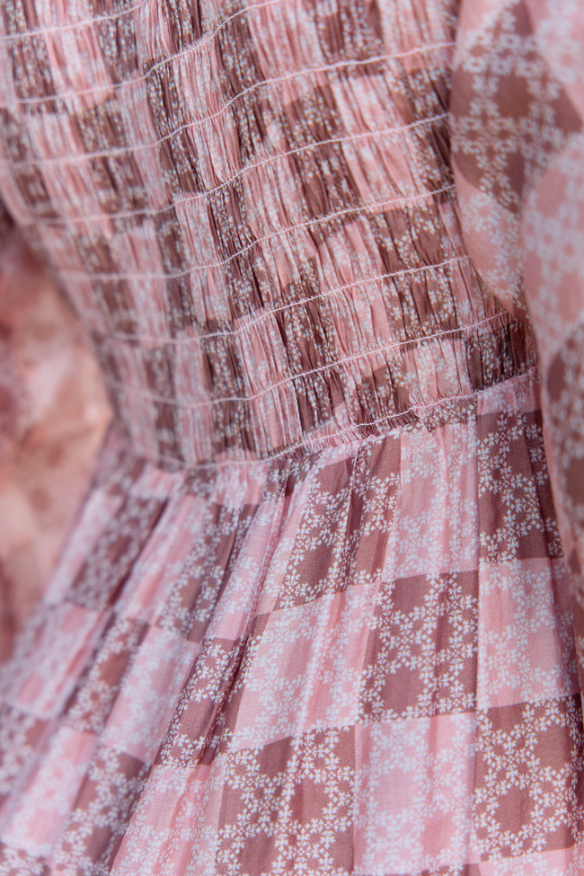 Here We Are Patchwork Mini Dress