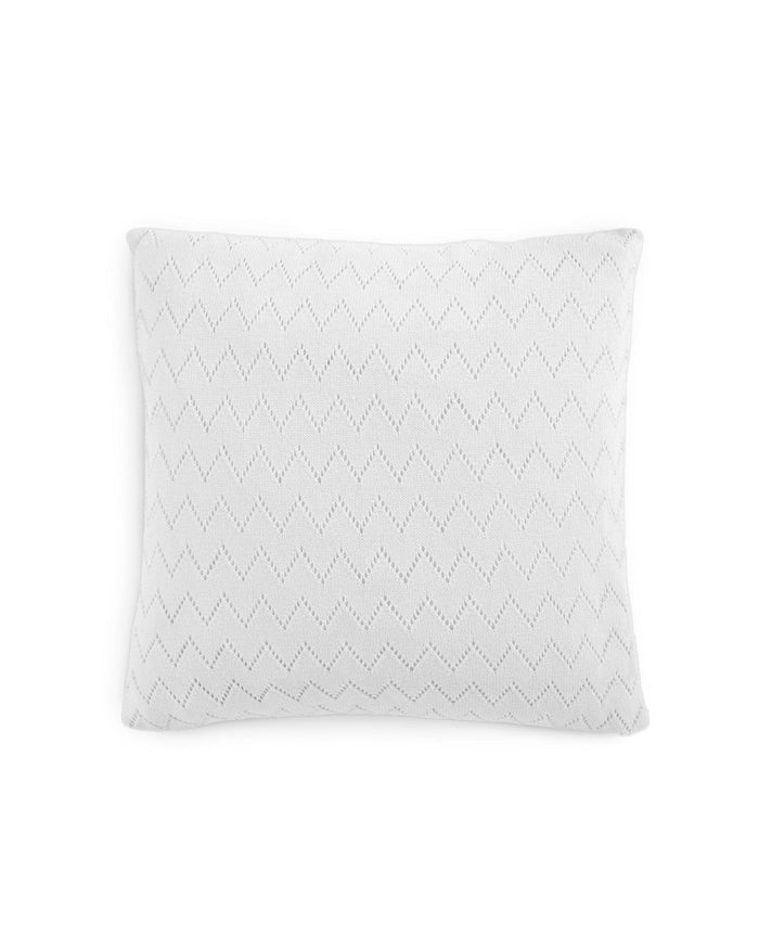 The front view of the Southern Tide Herringbone Square Decorative Pillow by Southern Tide - Ivory