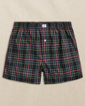 The front view of the Southern Tide Heyward Tartan Boxer by Southern Tide - Dress Blue
