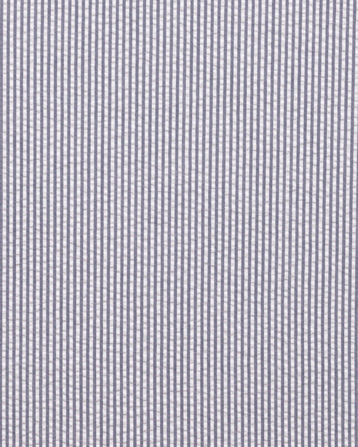 The detail pattern view of the Southern Tide Blue and White Seersucker Pocket Square by Southern Tide - Blue