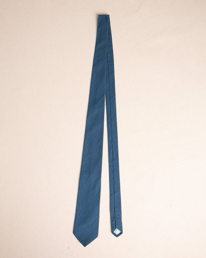 The untied view of the Southern Tide Nautical Blue Seersucker Necktie by Southern Tide - Nautical Blue