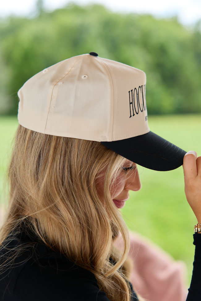 Hocus Pocus Natural/Black Embroidered Trucker Hat