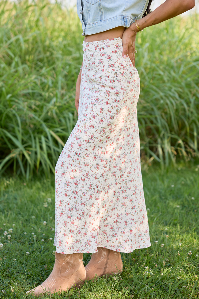 Holland Ivory Floral Maxi Skirt