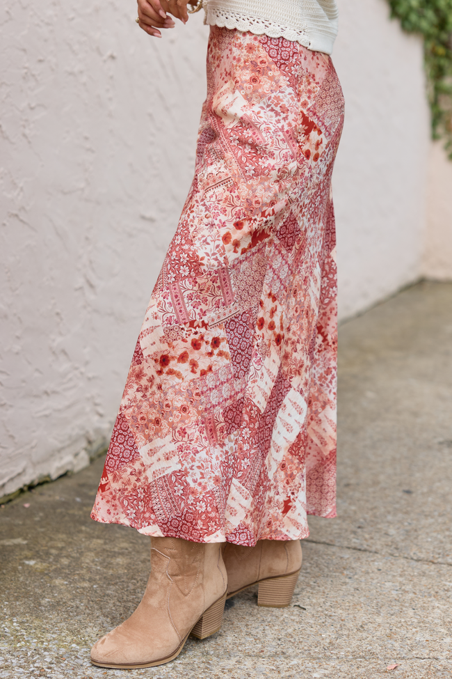 Holland Printed Patchwork Maxi Skirt
