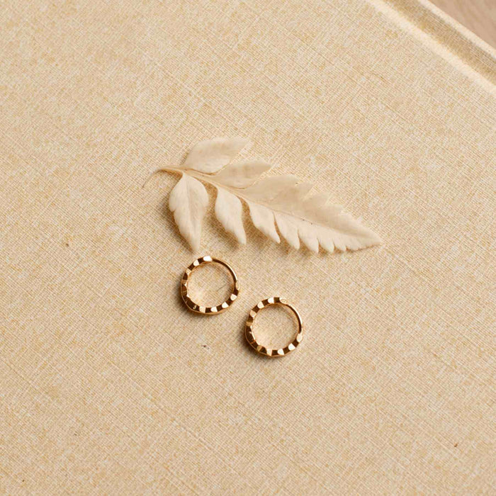 Honeycomb Hoop Earrings