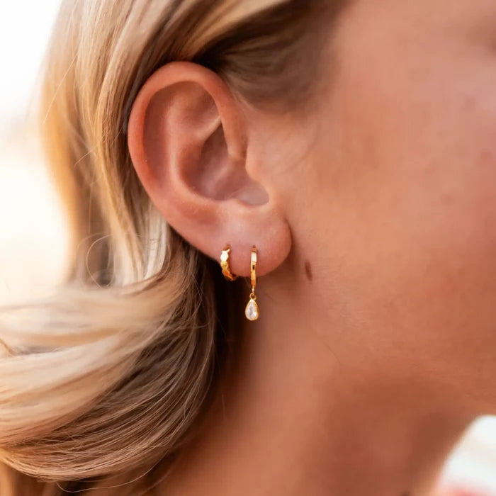Honeycomb Hoop Earrings
