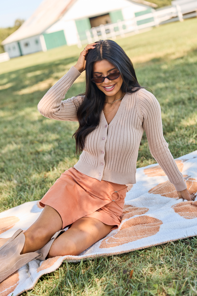 In The Mix Rust Ring Detail Skort