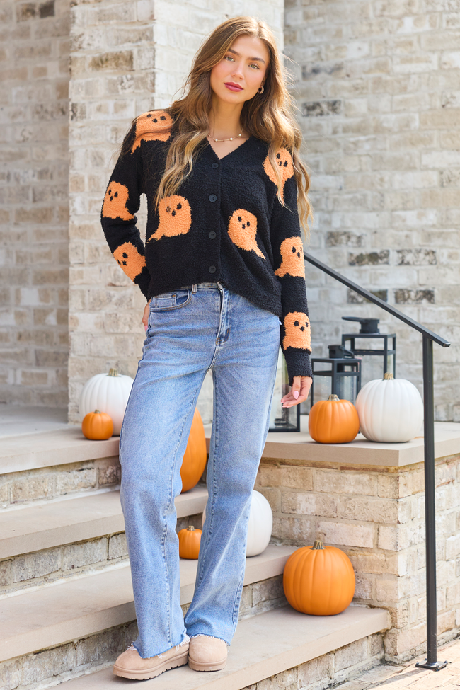 In The Spirit Fuzzy Ghost Cardigan