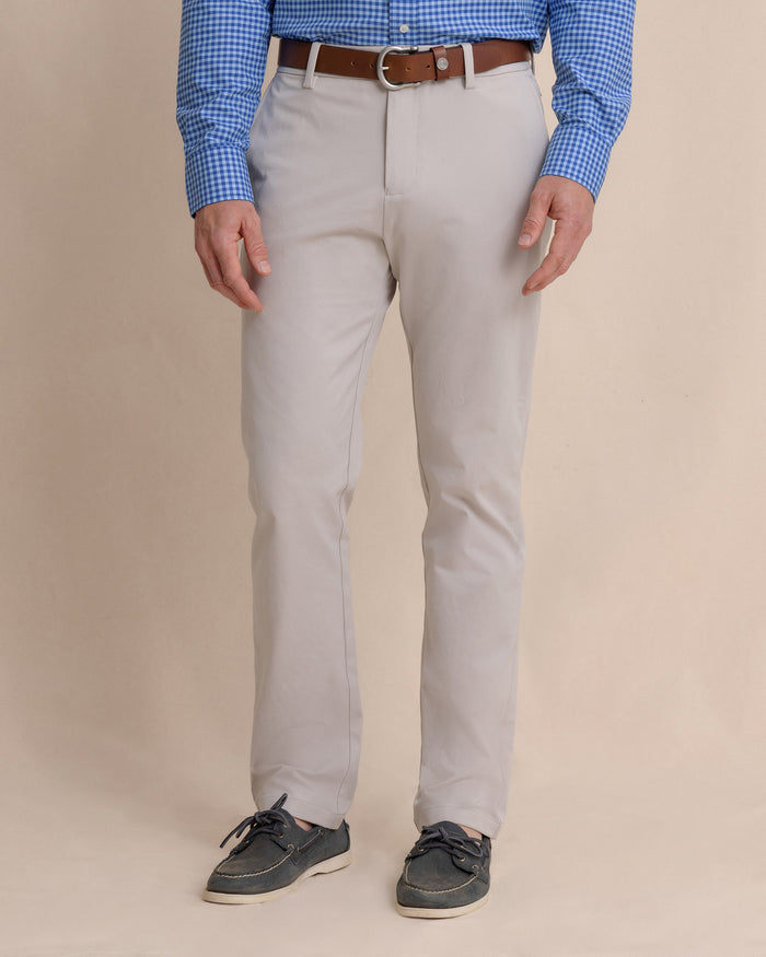 The front view of the Southern Tide Jack Performance Pant by Southern Tide - Putty