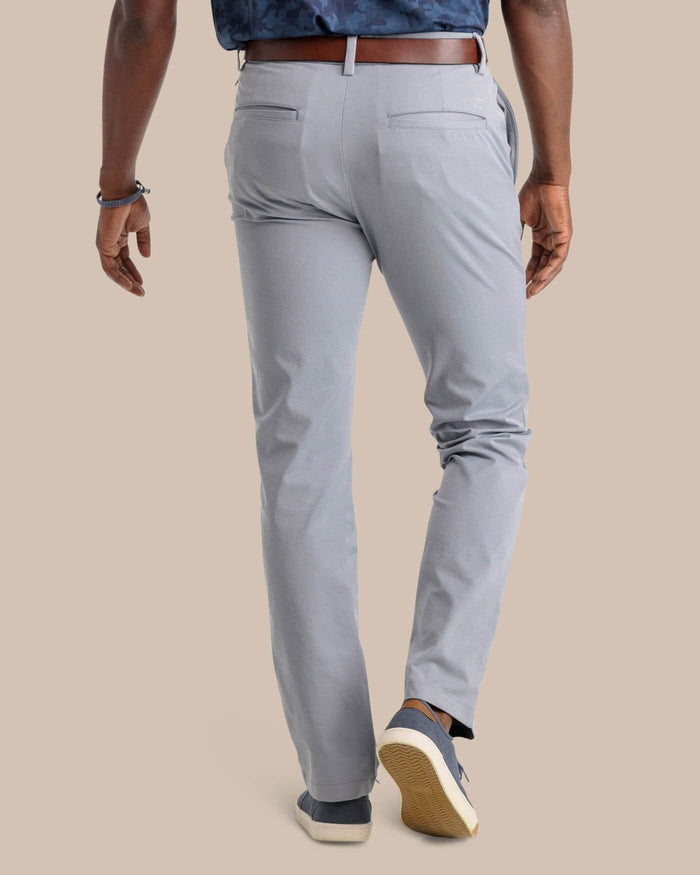 The back view of the Southern Tide Jack Performance Pant in Steel Grey by Southern Tide - Steel Grey
