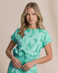 The front view of the Southern Tide Jaclyn Printed Top by Southern Tide - Florida Keys