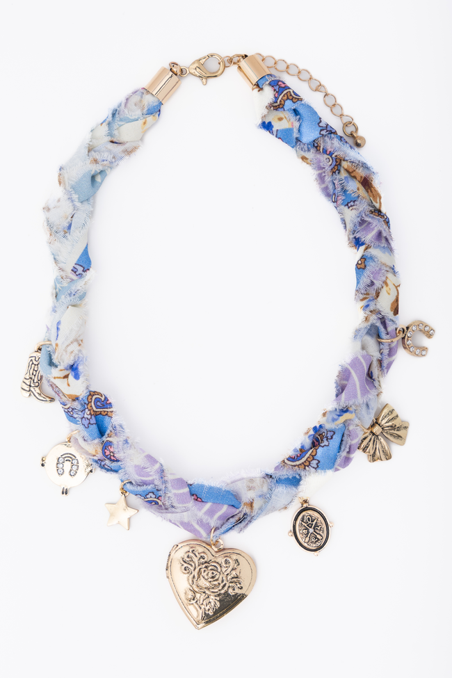 Jana Blue Braided Charm Necklace FINAL SALE