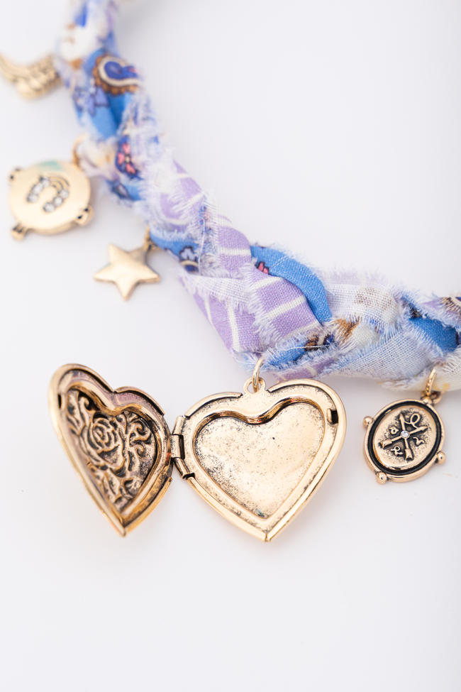 Jana Blue Braided Charm Necklace FINAL SALE