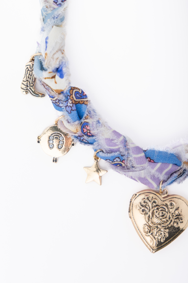 Jana Blue Braided Charm Necklace FINAL SALE