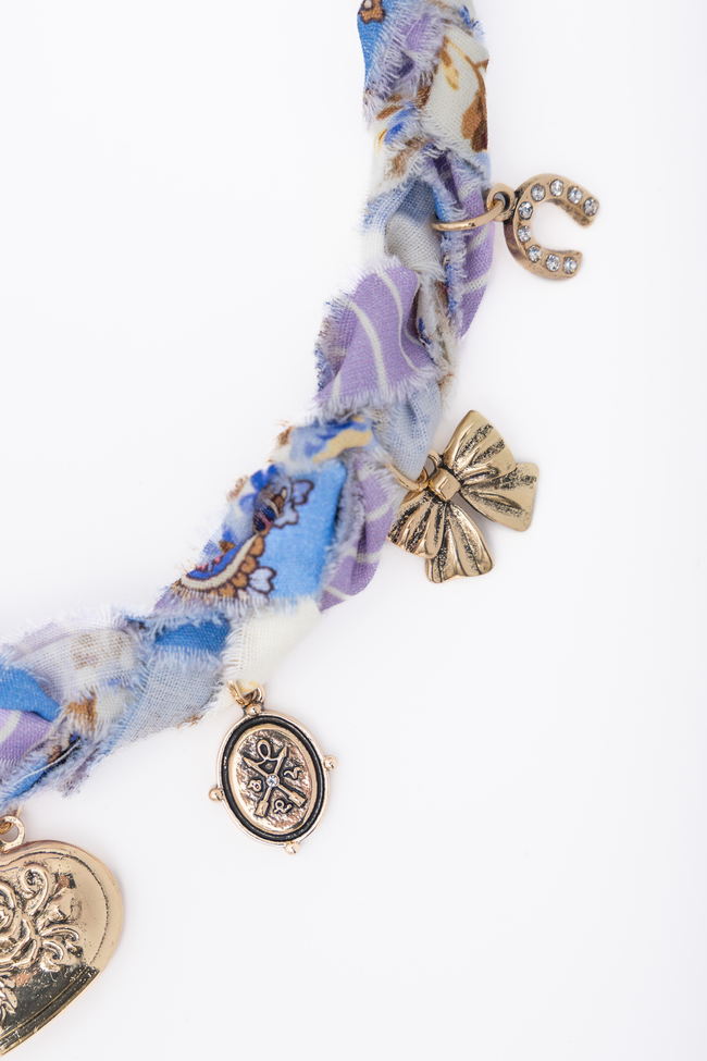 Jana Blue Braided Charm Necklace FINAL SALE