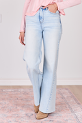 Jayda Bleached Wash Boyfriend Jeans