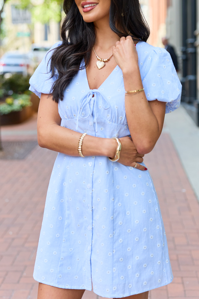 Jessica Blue Daisy Dress FINAL SALE
