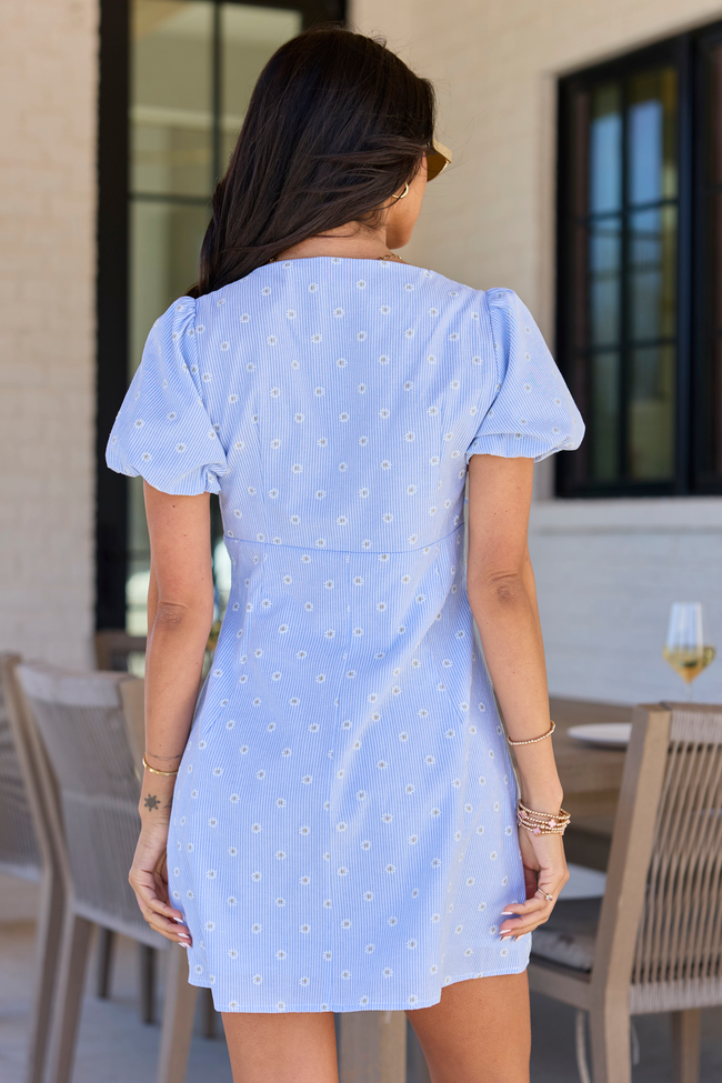 Jessica Blue Daisy Dress FINAL SALE