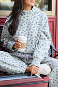 Jolie Grey Floral Hoodie