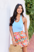 Just The Way Blue Halter Tank FINAL SALE