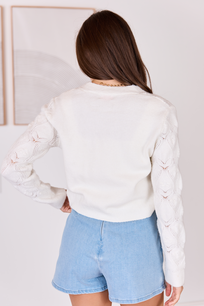 Kaitlyn Flower Embroidered Cardigan FINAL SALE