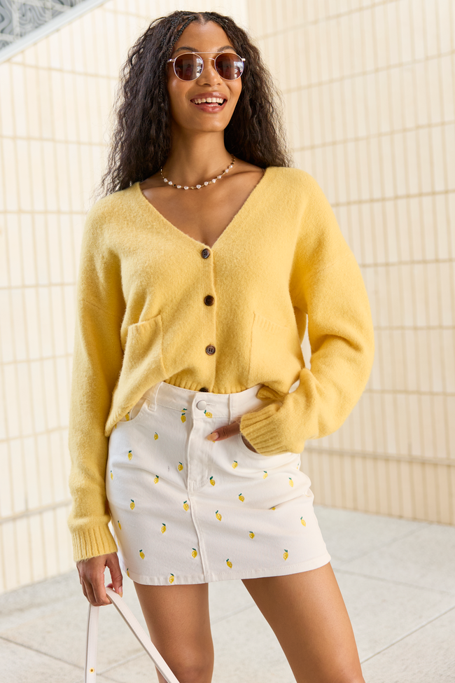 Kathryn Yellow Long Sleeve Cardigan FINAL SALE