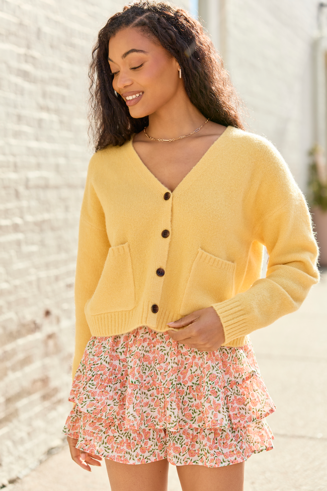 Kathryn Yellow Long Sleeve Cardigan FINAL SALE