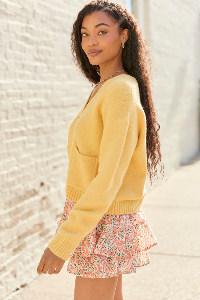 Kathryn Yellow Long Sleeve Cardigan FINAL SALE