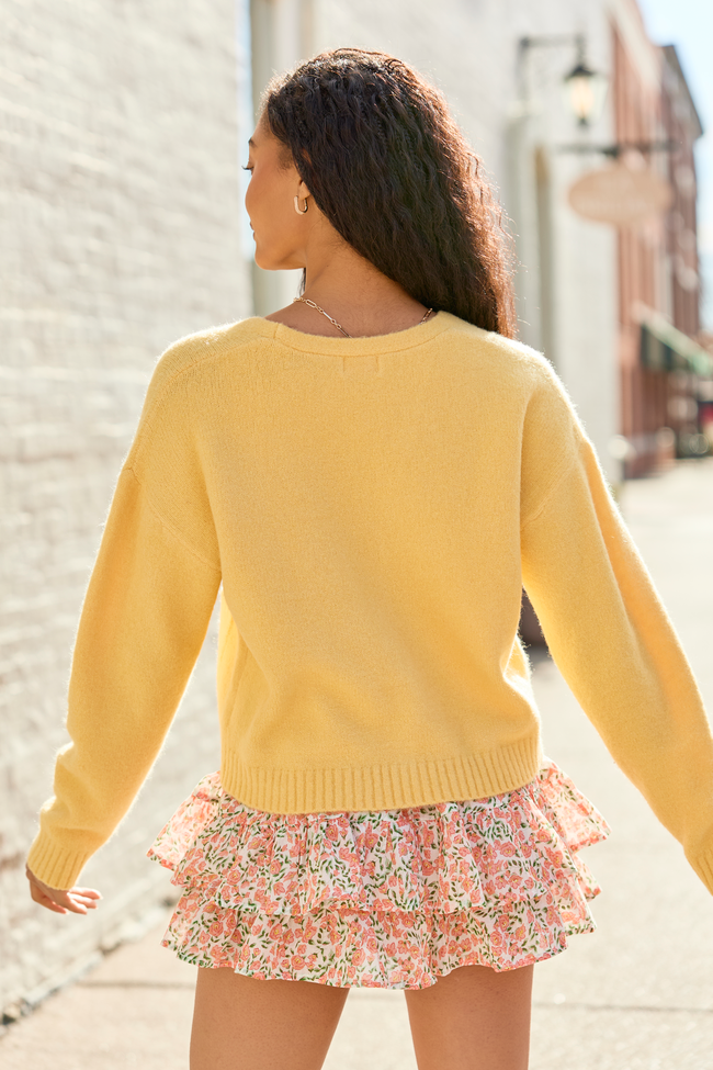 Kathryn Yellow Long Sleeve Cardigan FINAL SALE