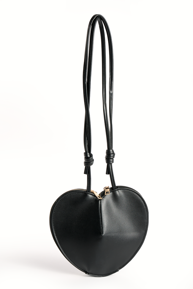 Kelsey Black Heart Handbag FINAL SALE
