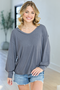 Kendall Grey Scoop Neck Tunic FINAL SALE