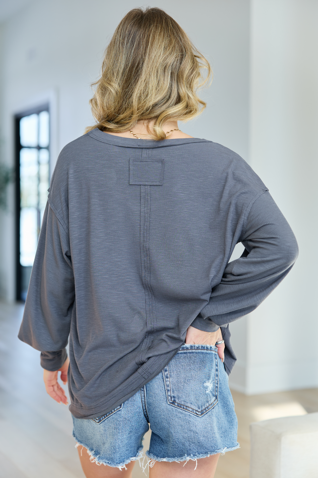 Kendall Grey Scoop Neck Tunic FINAL SALE