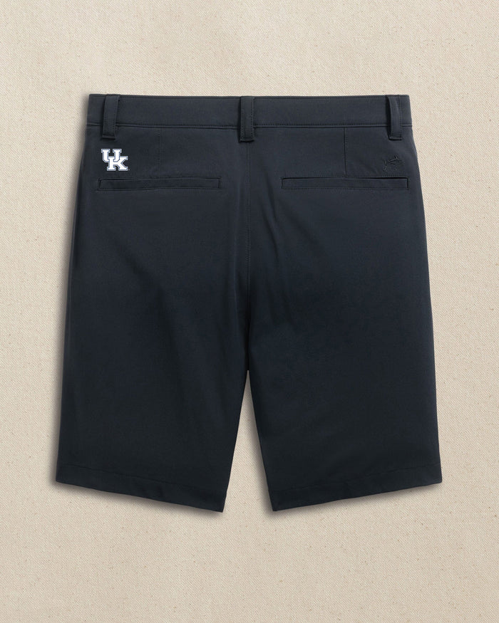 The back view of the Southern Tide Kentucky Wildcats brrr°®-die 8" Performance Short by Southern Tide - Caviar Black