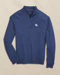 The front view of the Southern Tide Kentucky Wildcats Cruiser Quarter Zip by Southern Tide - Heather University Blue