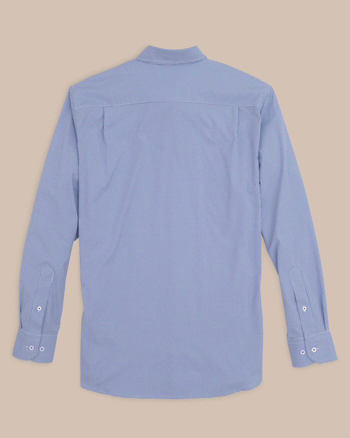 The back view of the Kentucky Wildcats Gingham Button Down Shirt by Southern Tide - University Blue
