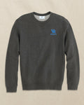 The front view of the Southern Tide Kentucky Wildcats Upper Deck Pullover Sweatshirt by Southern Tide - Heather Black