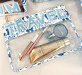 KenzKustomz Blue Bow Clear Pouch - Travel