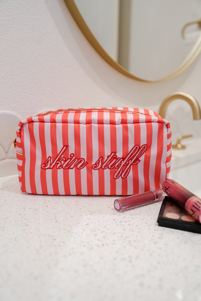 KenzKustomz Pink & Red Stripes Large Bag - Skin Stuff