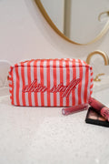 KenzKustomz Pink & Red Stripes Large Bag - Skin Stuff