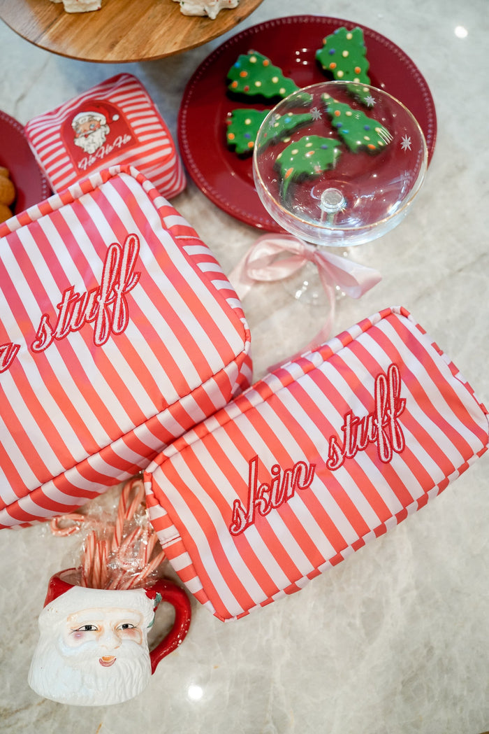 KenzKustomz Pink & Red Stripes Large Bag - Skin Stuff