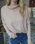 Khaki High-Neck Sweater