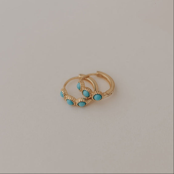 Lainey Turquoise Hoop Earrings