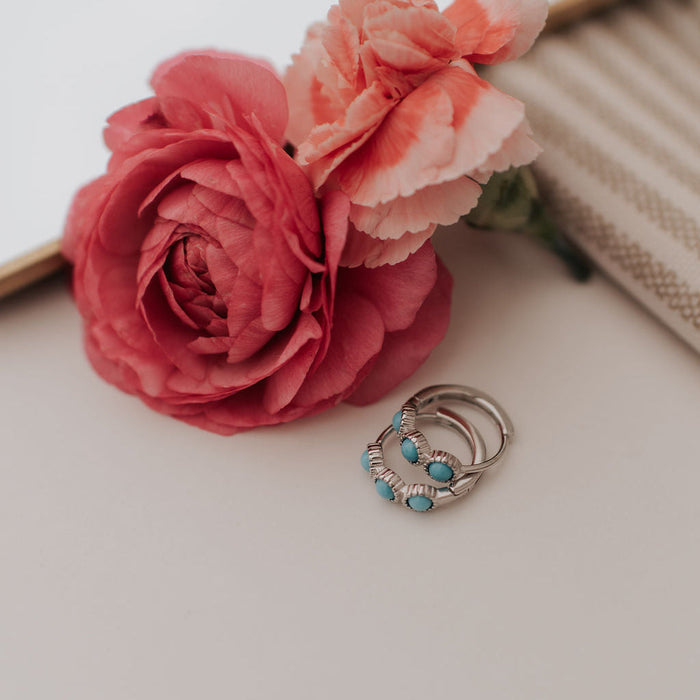 Lainey Turquoise Hoop Earrings