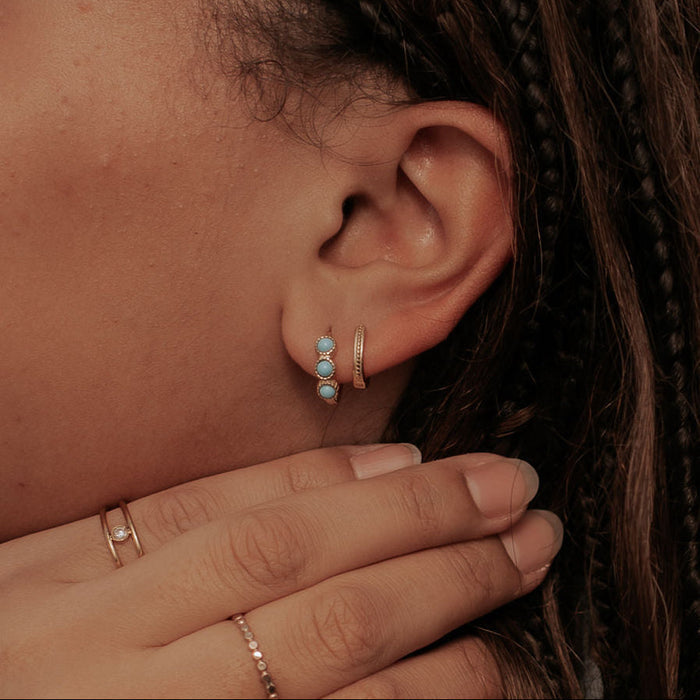 Lainey Turquoise Hoop Earrings