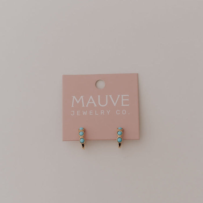 Lainey Turquoise Hoop Earrings