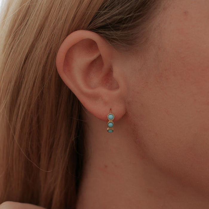 Lainey Turquoise Hoop Earrings