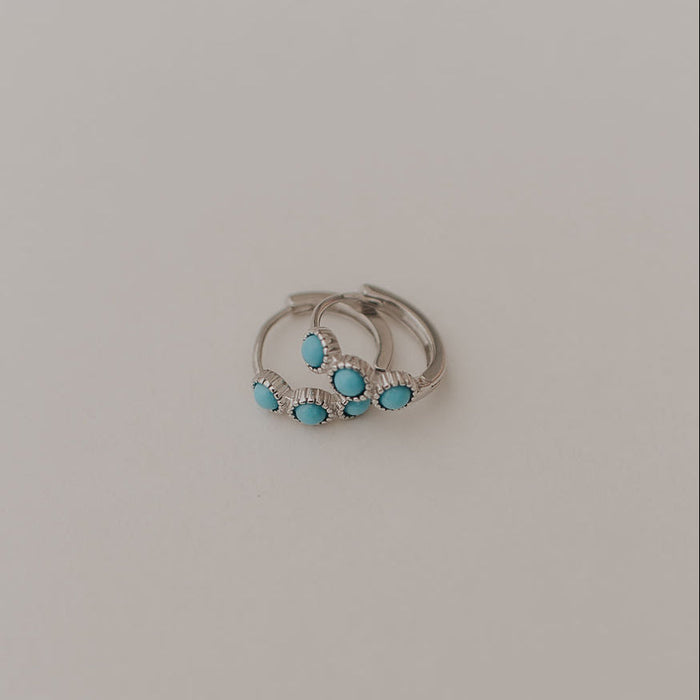 Lainey Turquoise Hoop Earrings